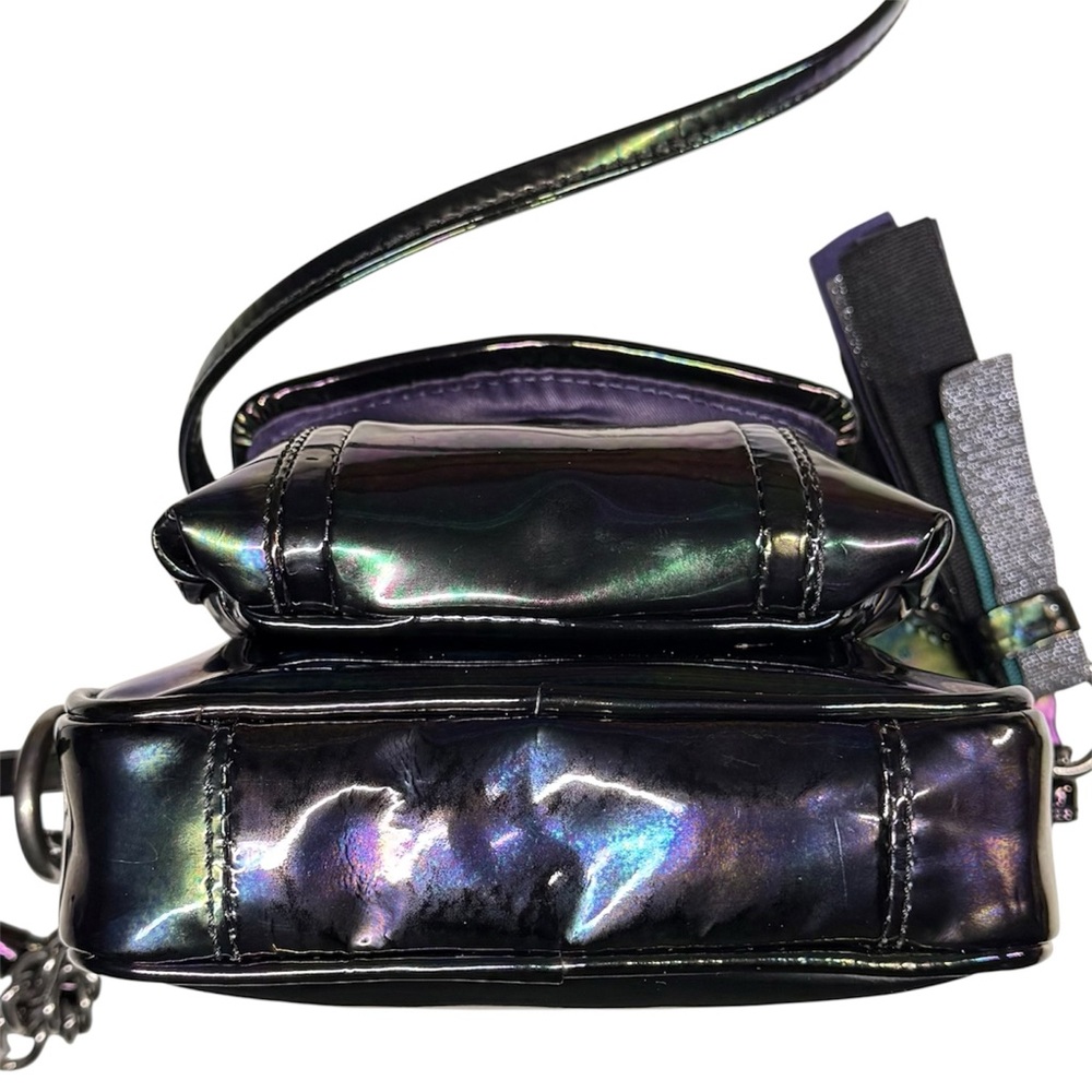 Rare Coach Poppy Oil Slick Boxy Bag in Black Patent Leather - Style No. 18925 - Picture 7 of 13